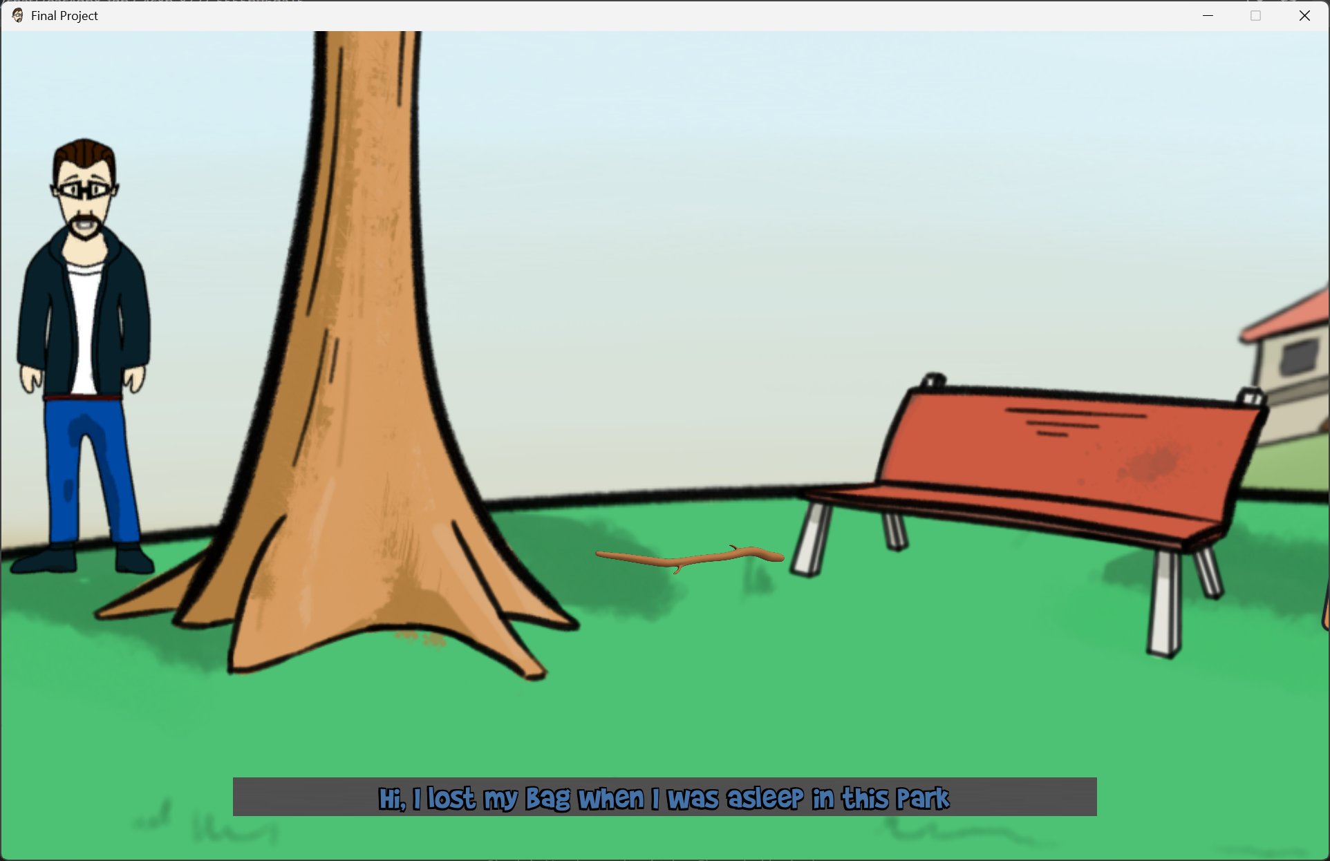 Final Project point-and-click adventure opening scene